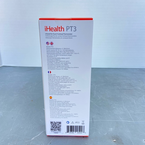 iHealth PT3 Non-Contact Infrared Forehead Thermometer Adult Baby Safe & Hygienic - Picture 3 of 5